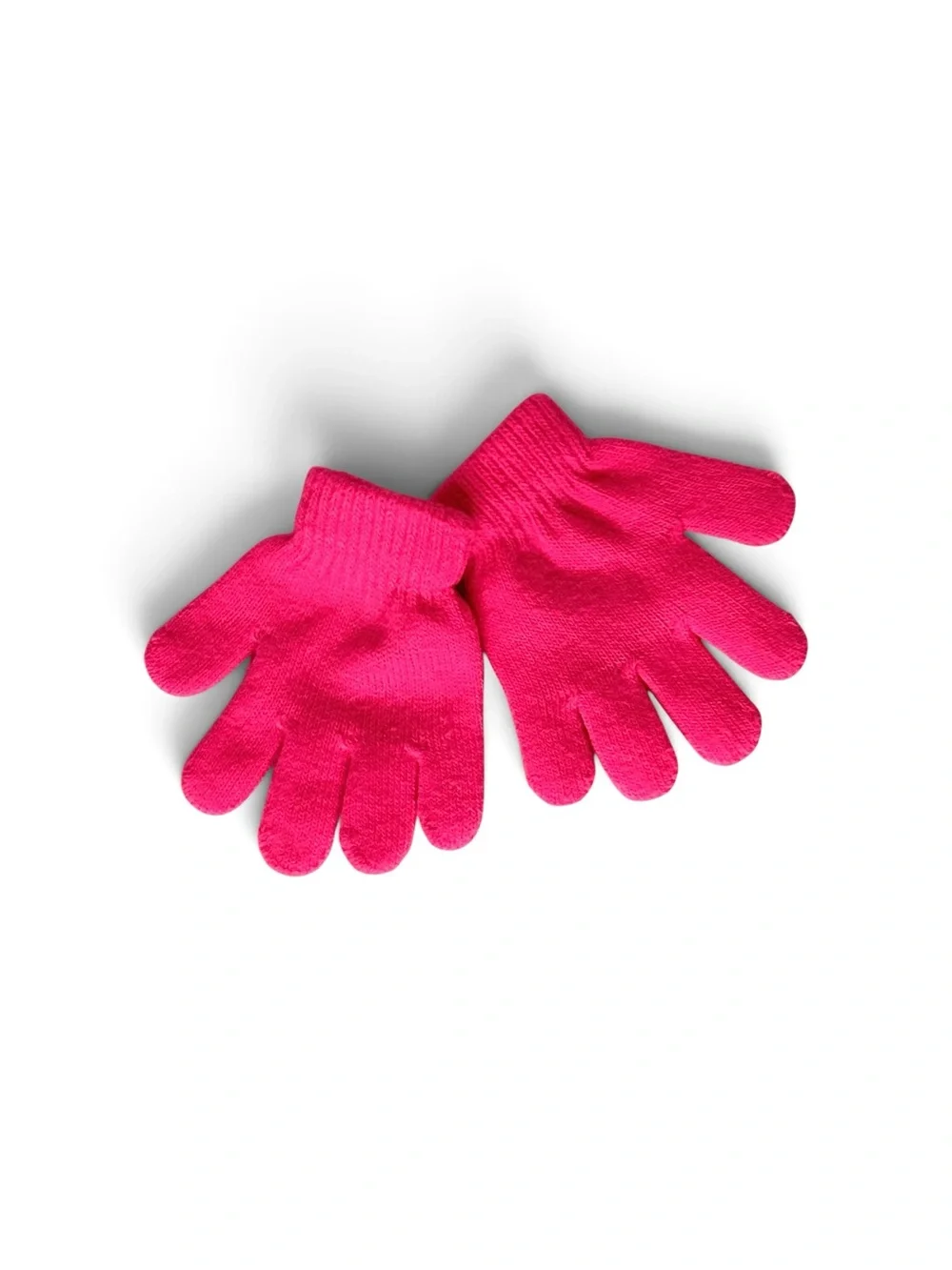 Girl’s Hot Pink Sweater knit Gloves
